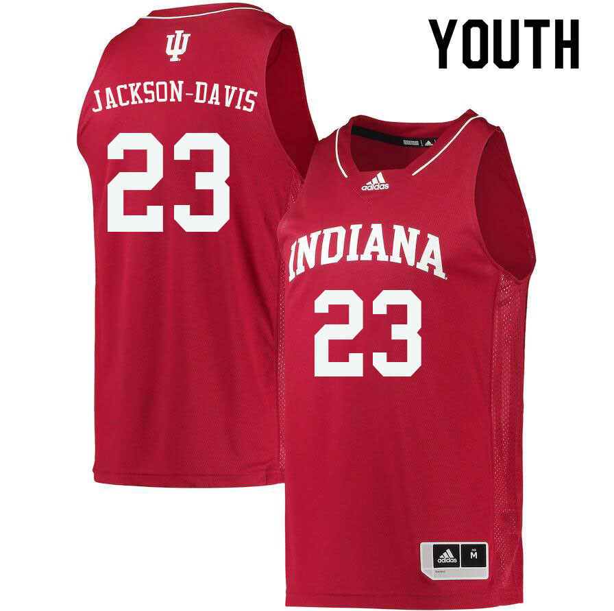 Youth #23 Trayce Jackson-Davis Indiana Hoosiers College Basketball Jerseys Sale-Crimson - Click Image to Close